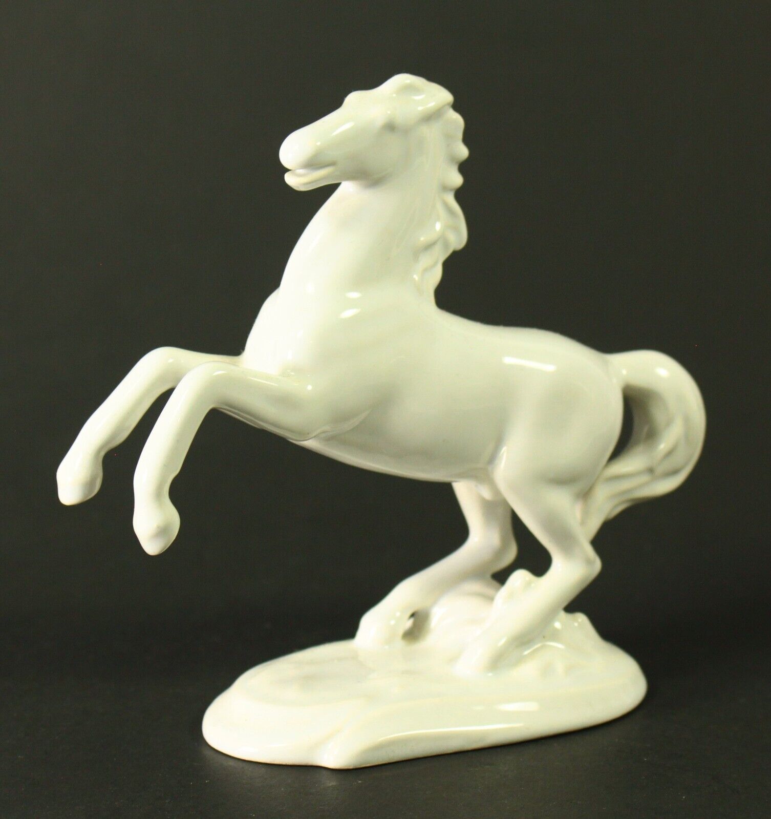 = Mid-Century WIEN KERAMOS Austrian Porcelain Figurine Rearing Horse Stallion