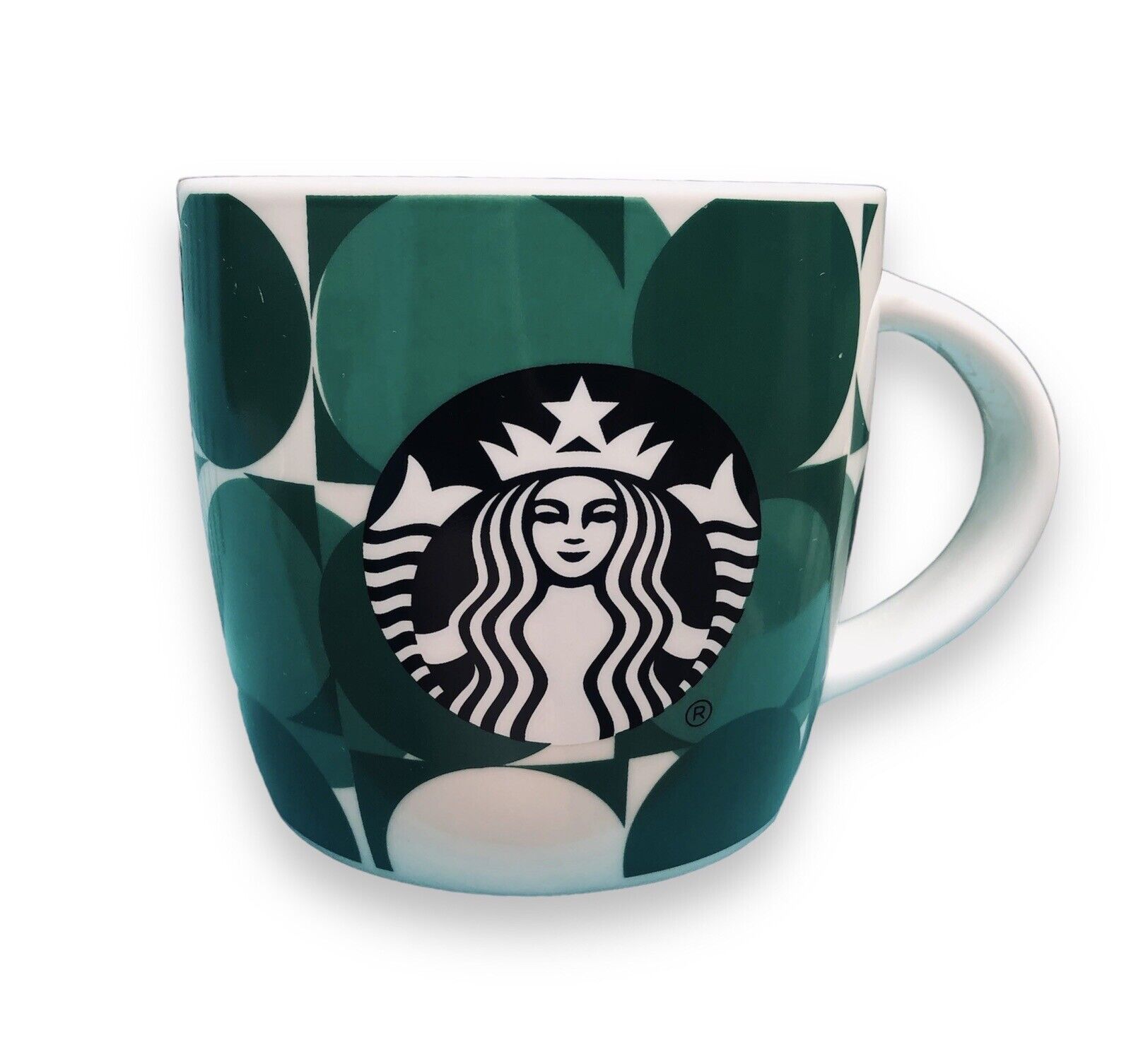 Starbucks Green White Polka Dot Mug Coffee Cup