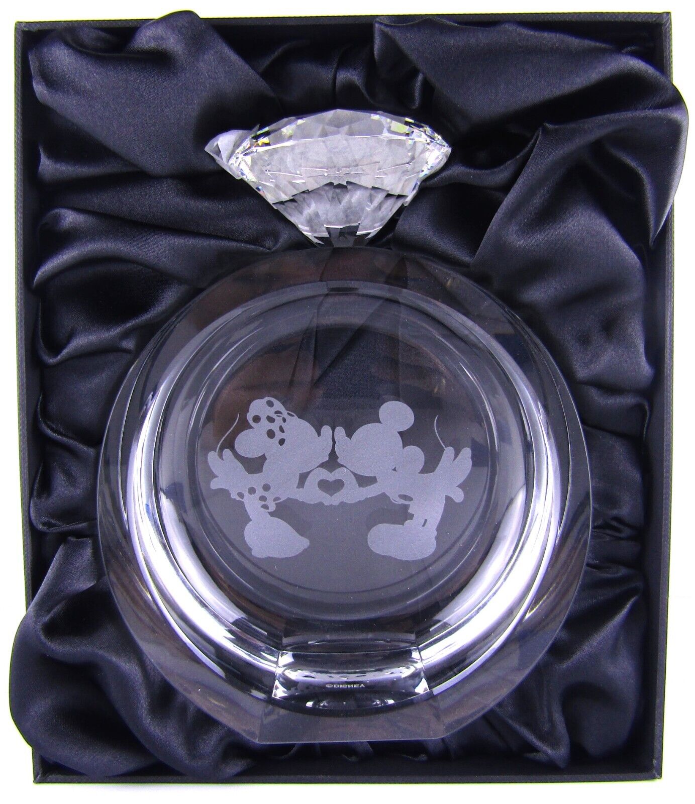 Disney Mickey and Minnie Engagement Wedding Ring Large Crystal Arribas Brothers