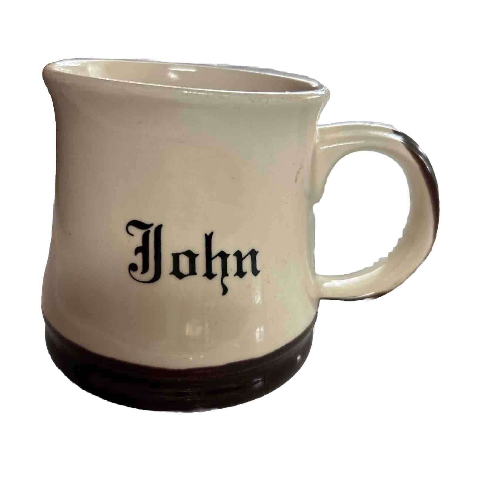 VTG Stoneware Mug Custom Name “JOHN” Coffee Tea Cup Personalized