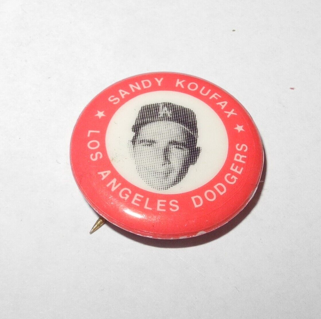 Vintage Baseball Sandy Koufax Los Angeles Dodgers Stadium Souvenir Pin Button