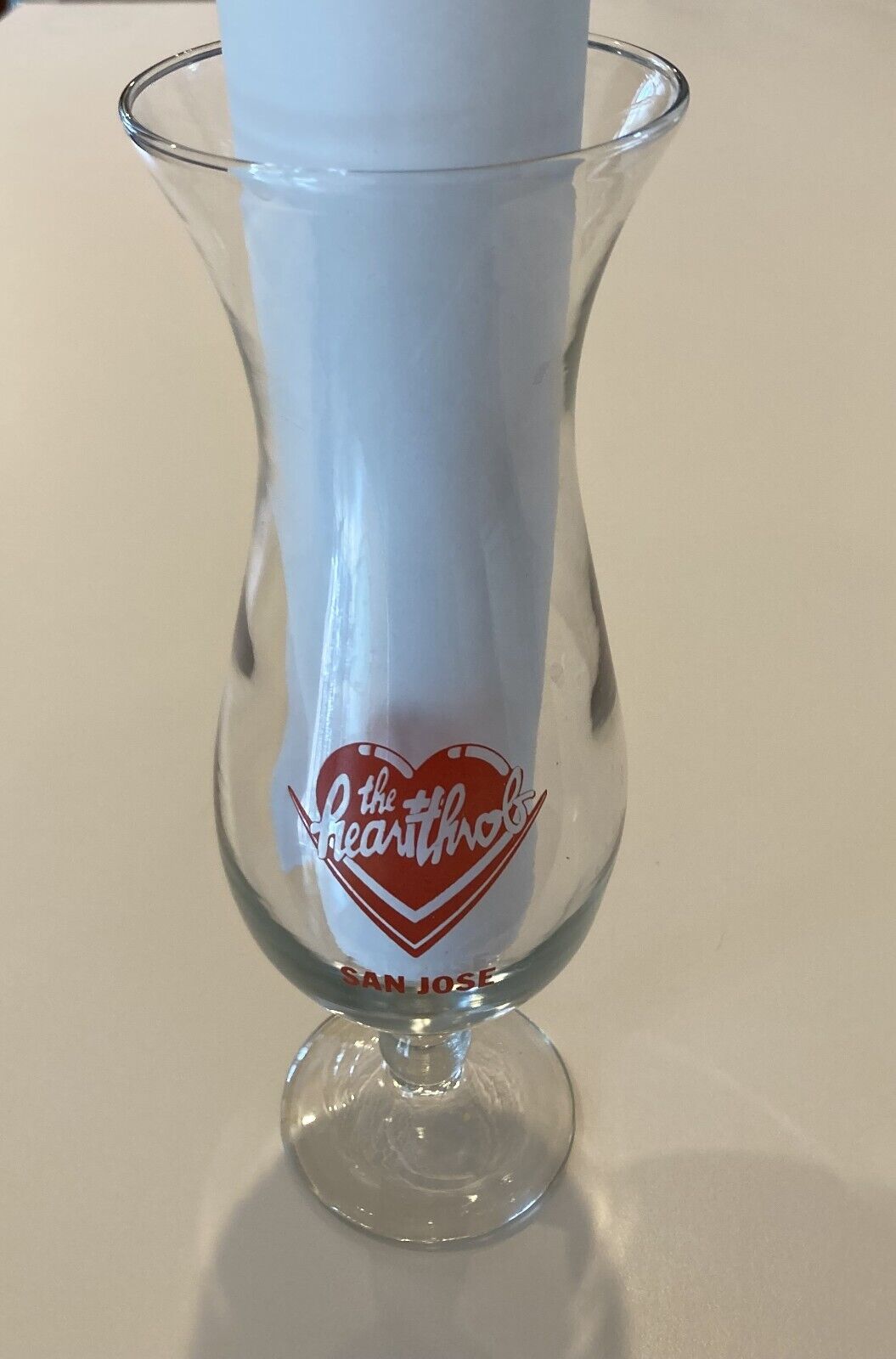 Rare Vintage Heartthrob Hurricane Glass