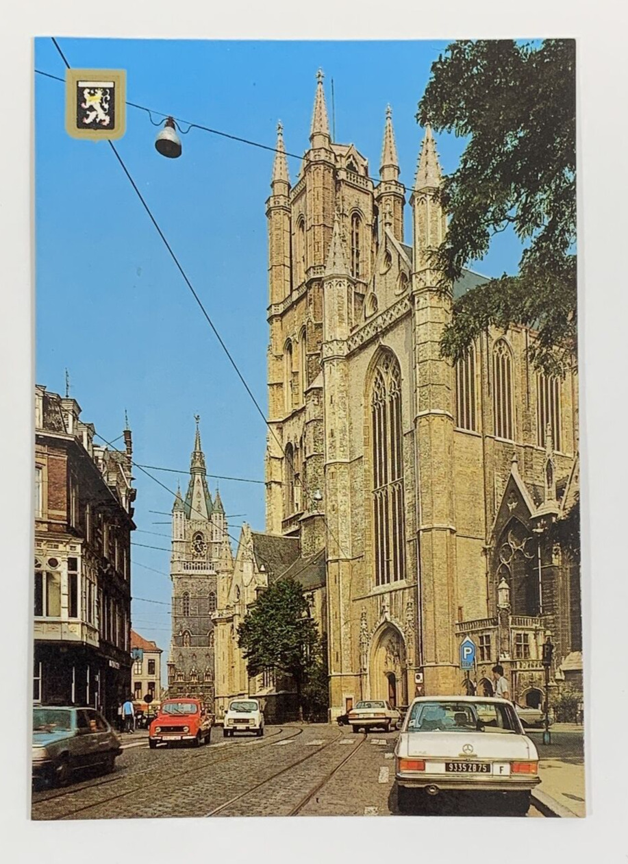Cathedral St. Bavon and Belfry Ghent Belgium Postcard