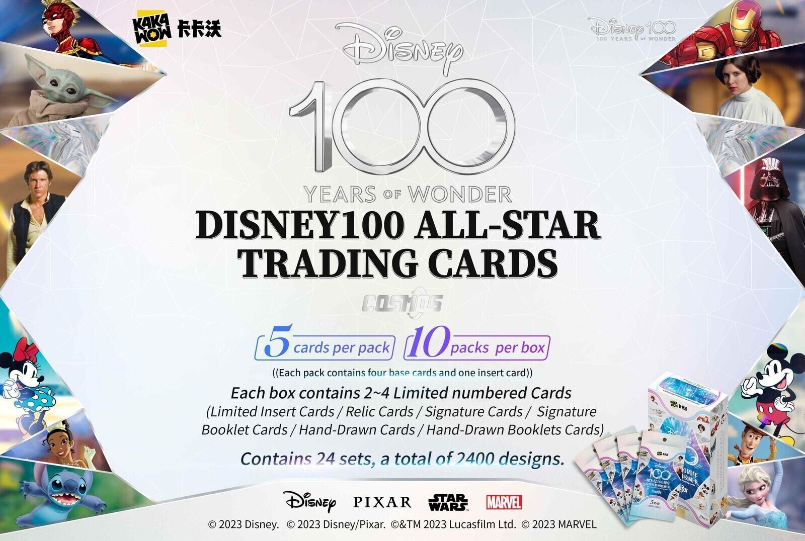 2023 Kakawow Marvel Disney100 All-Star Hobby BOX FACTORY SEALED USA