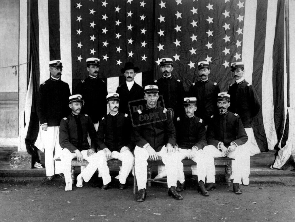 Staff and Line Officers, 2nd Regt. Oregon Vol. Infty.  Ca.  1898. W&C