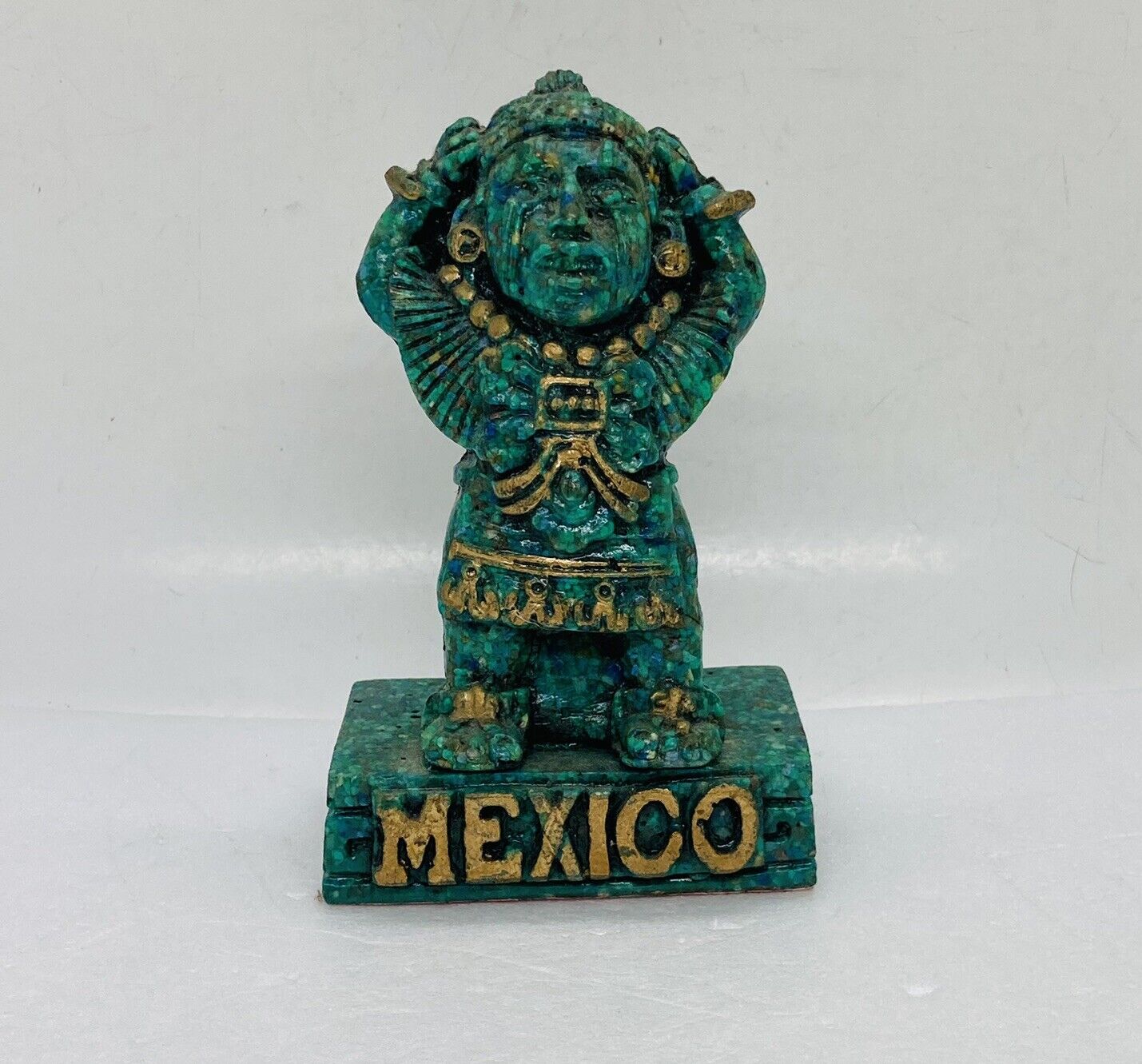 Rare Mayan Aztec Xipe Totec God Figurine Statue Pottery Stone Mexico Art 11
