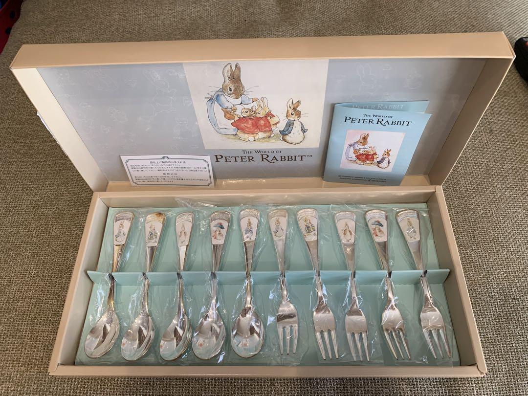 asahi Peter Rabbit cutlery set of 10 silver finish Not dishwasher safeMade in JP
