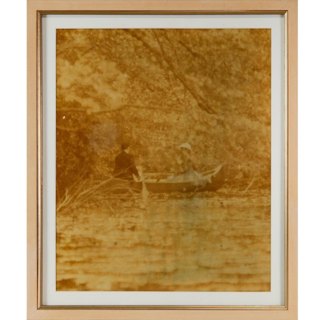 Irving Penn Couple in a Canoe 1954 Signed Photographic Print Matted Framed