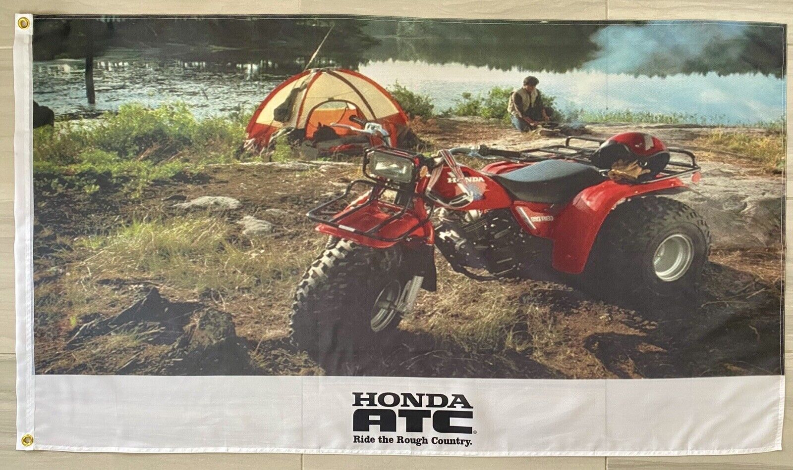 Honda BIG RED 250 ATV S ATC FLAG BANNER FLAG MAN CAVE GARAGE 3x5ft 200es
