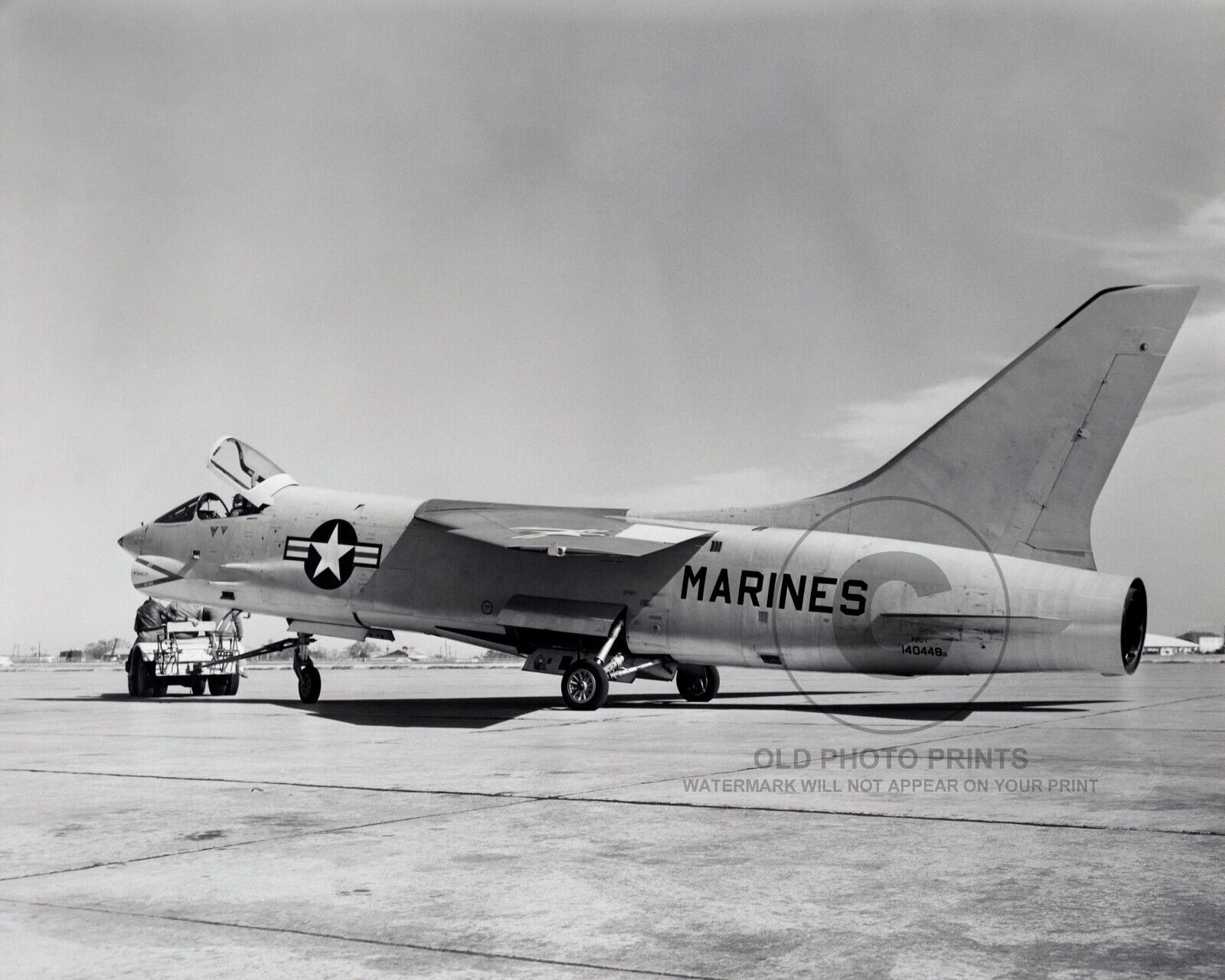 F-8 Crusader All Weather Fighter Aircraft USMC 1958 Photograph  8X10 Print