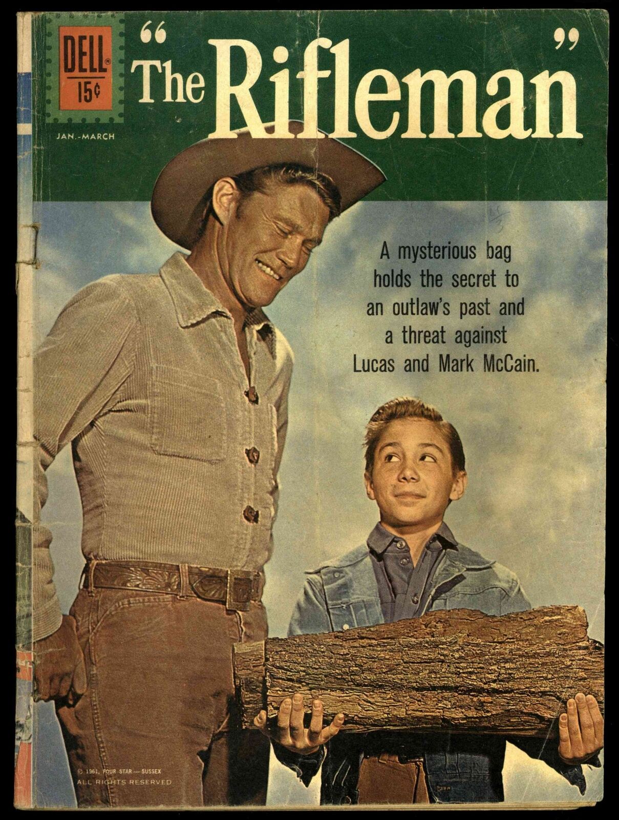 1962 Dell Publishing The Rifleman #10 (Chuck Connors Classic Innuendo Cover)