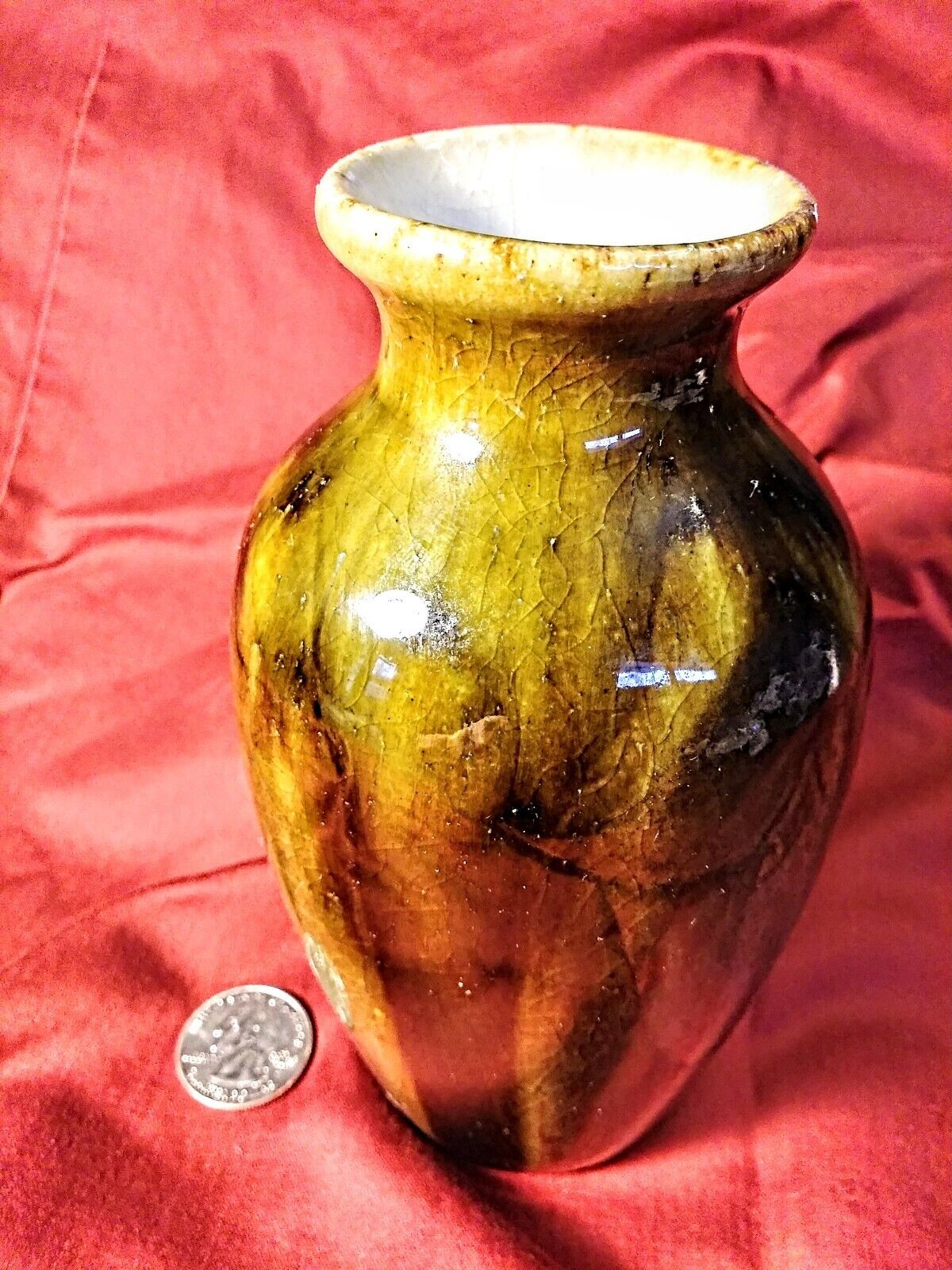 Elegant Expressions by Hosely Small Crackle Glazed Ceramic Mini Bud Vase 6 \