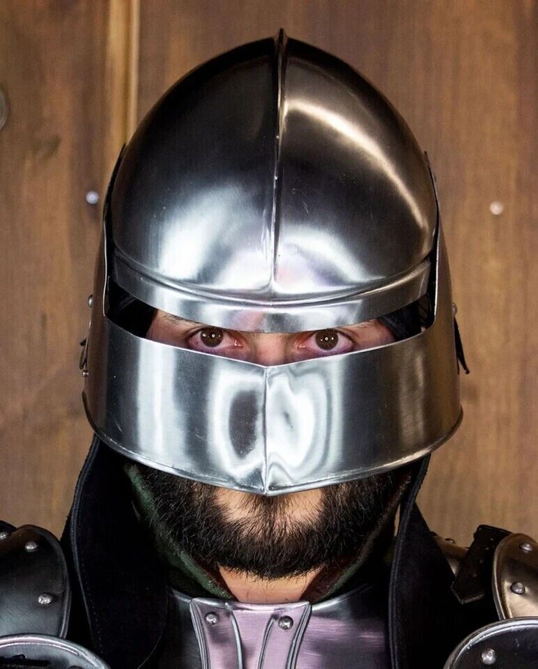 Medieval Hansel German Sallet Helmet | 18 Gauge Steel | Authentic Medieval Gift