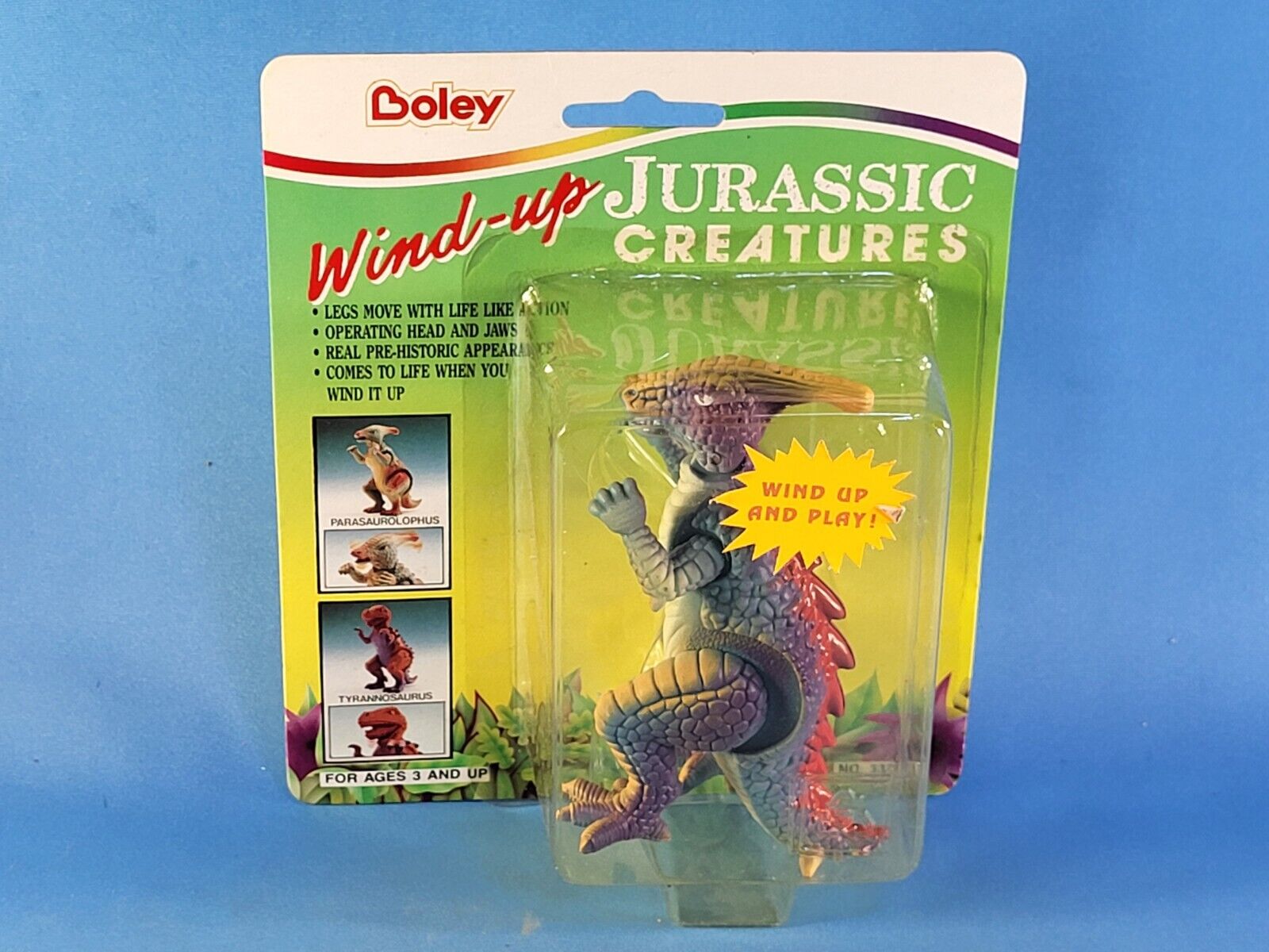 Boley Wind-Up Dinosaurs 1996 Vintage Jurassic Creatures Parasaurolophus
