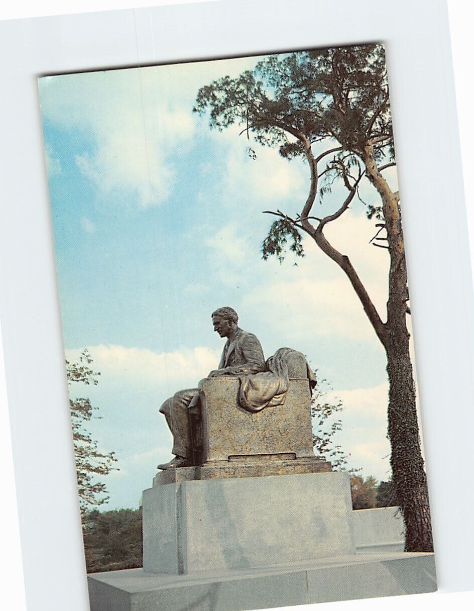 Postcard The Harvey Firestone Statue Akron Ohio