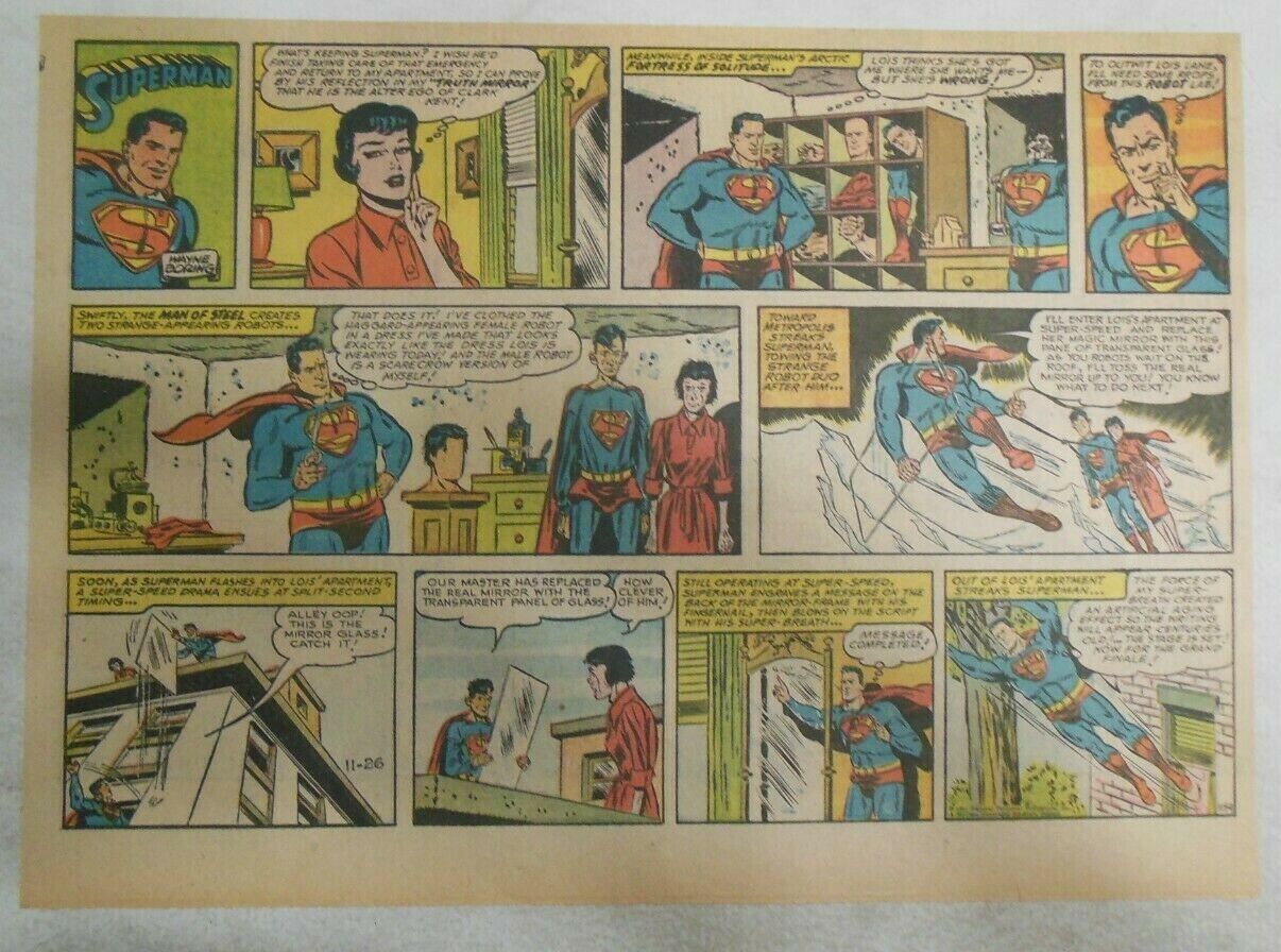 Superman Sunday Page #1154 by Wayne Boring from 11/26/1961 Size ~11 x 15 inches