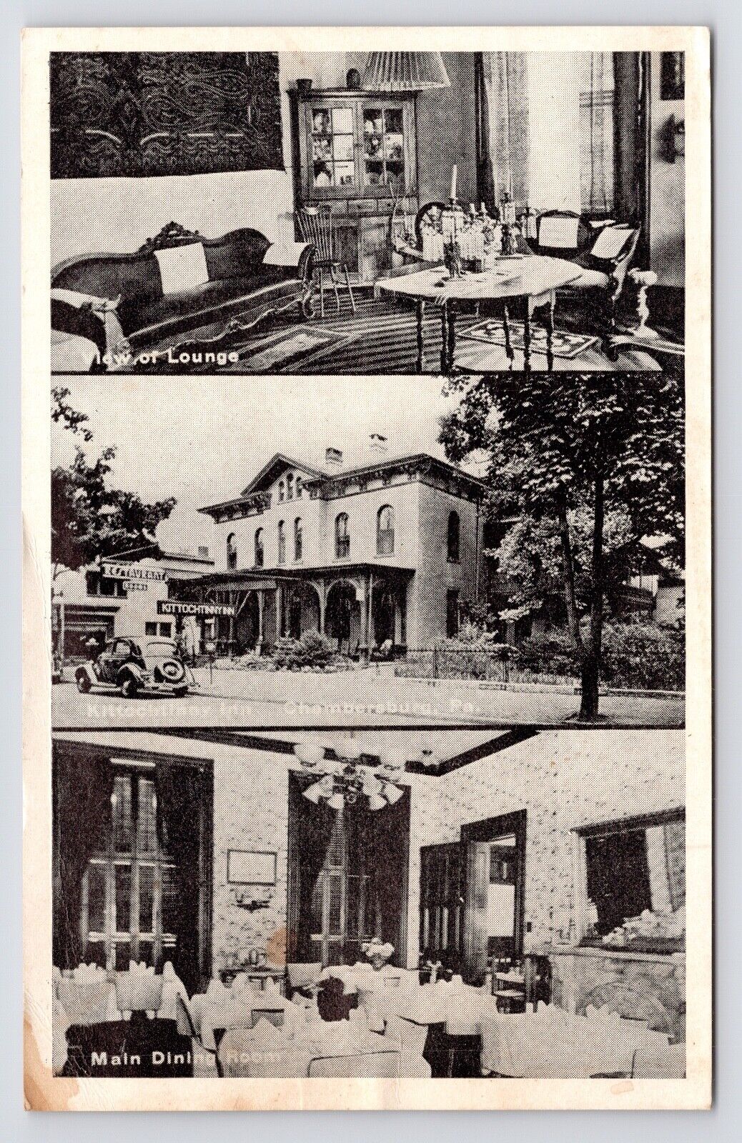 c1930s~Chambersburg Pennsylvania PA~Kittochtinny Inn & Restaurant~VTG Postcard