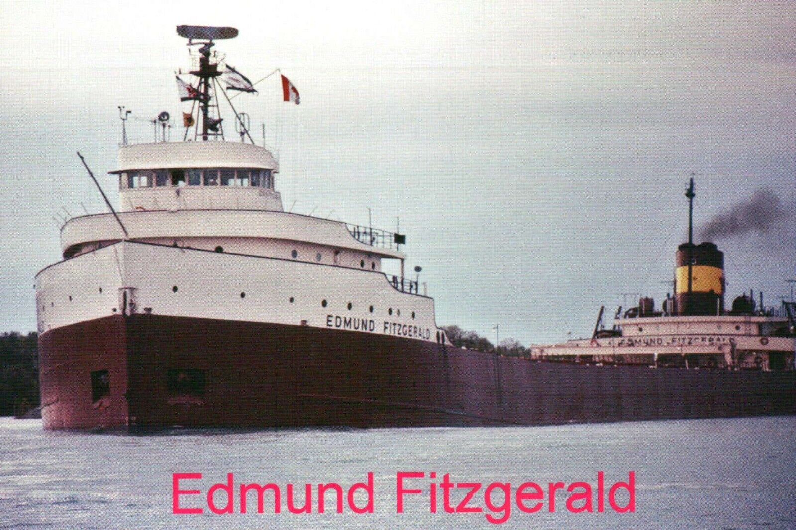 Edmund Fitzgerald 1958-1975, Great Lakes Freighter, Shipwreck --- Ship Postcard