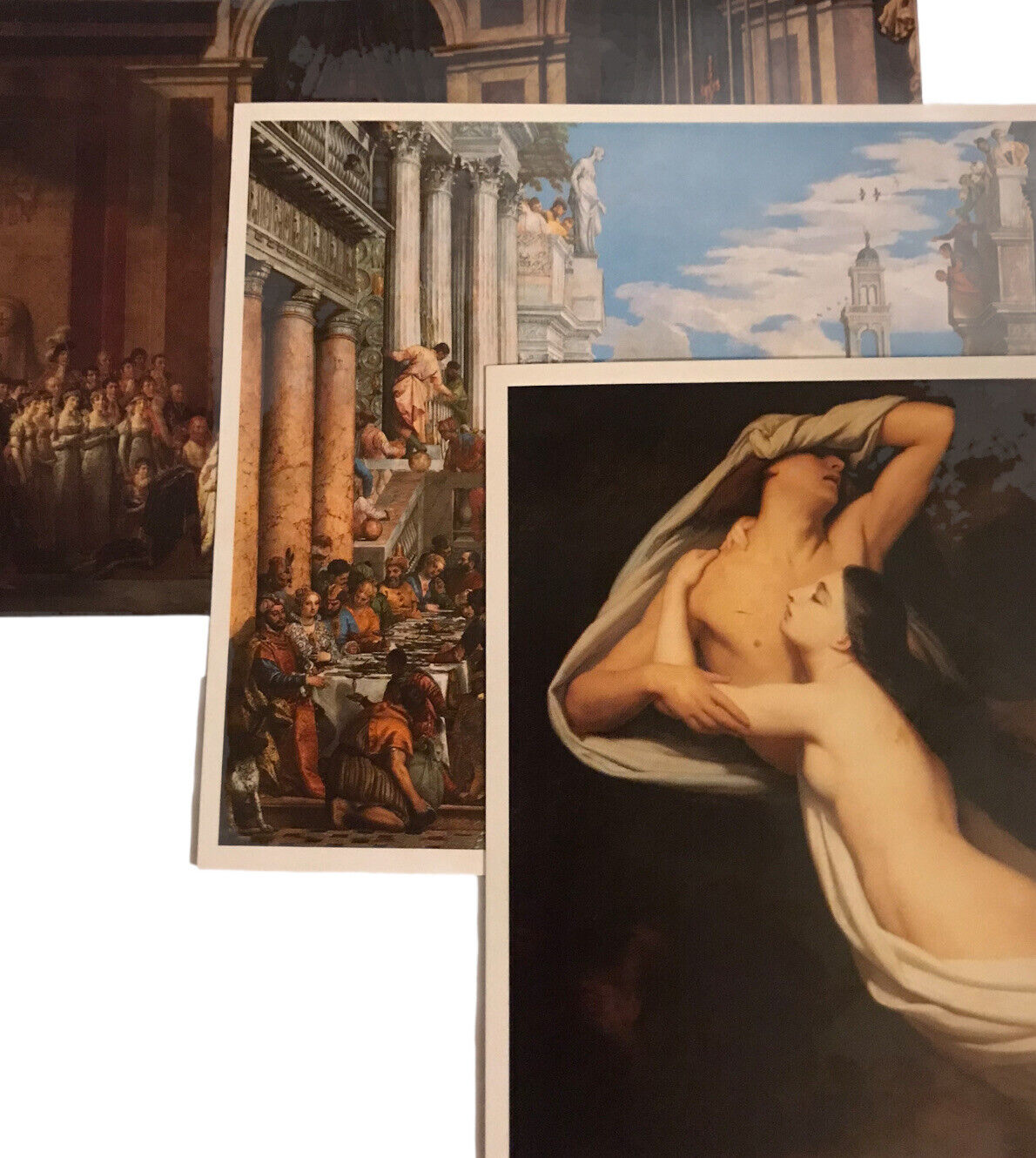 Postcards Louvre Paris Paintings Religious Context Vintage Unused Framable Art 