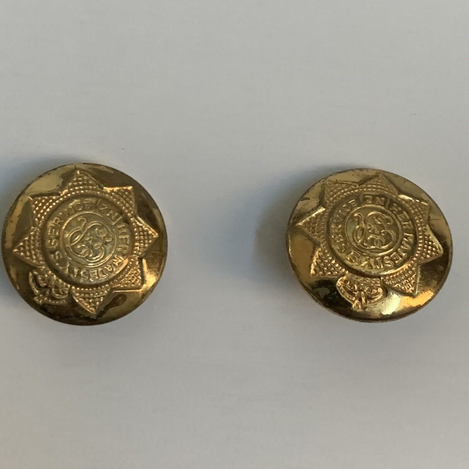 Her Majesty\'s Service NZ Buttons Brass 3/4\