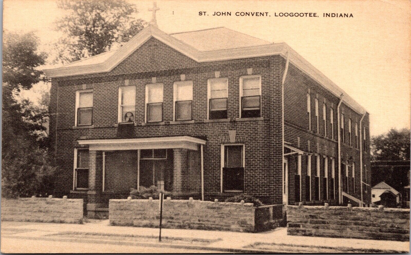 Postcard St. John Convent in Loogootee, Indiana
