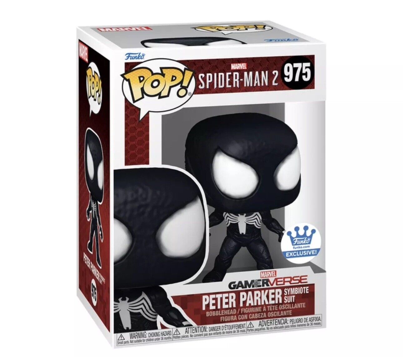 POP Spider-man 2 PETER PARKER SYMBIOTE SUITFunko Shop 975 w/Protector