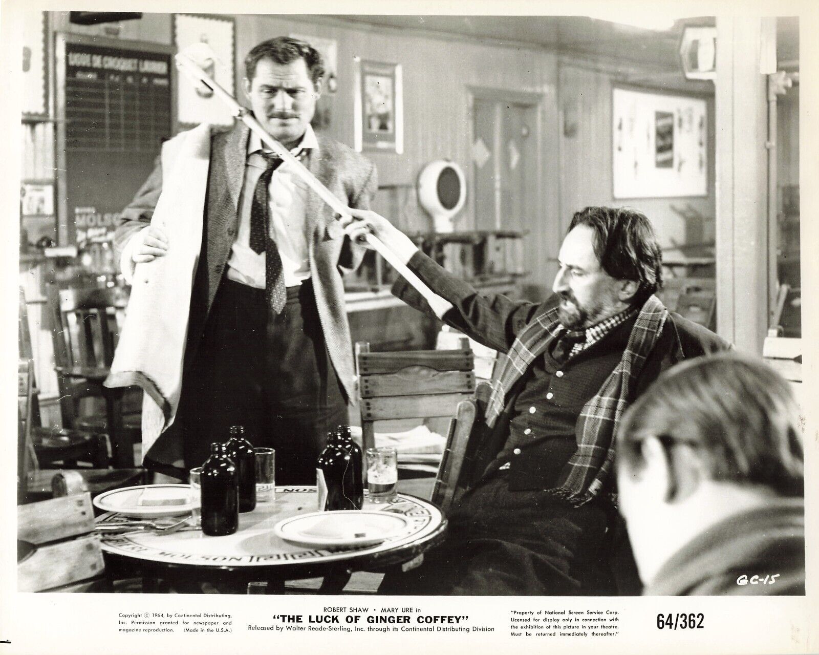 The Luck of Ginger Coffey 1964 Movie Photo 8x10 Robert Shaw Bar *P124c