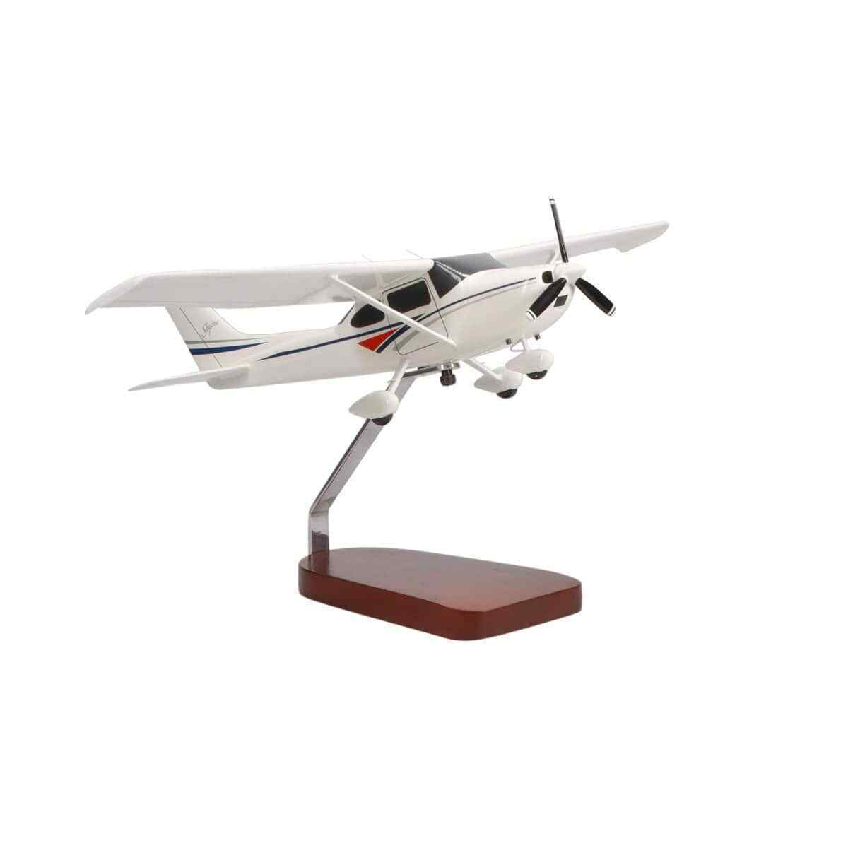 NEW Cessna® 182 Skylane (White) Large Mahogany Model