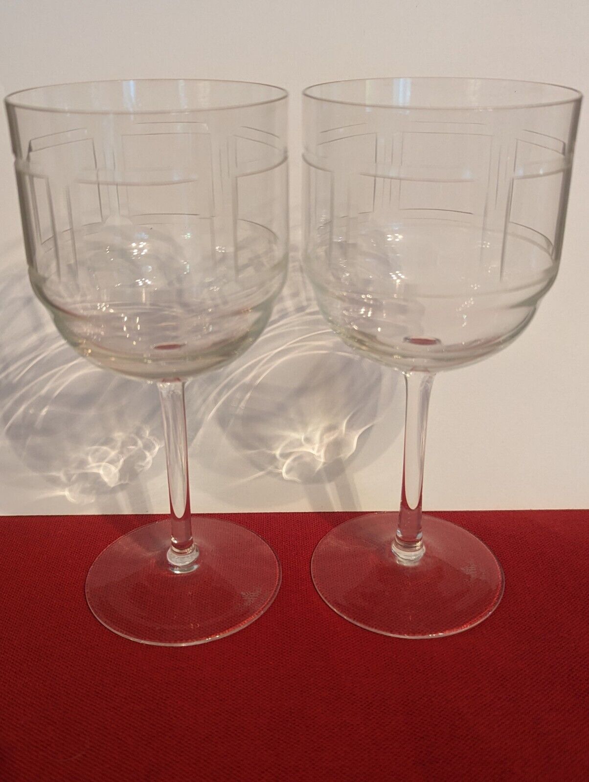 Rosenthal 1960s Studio-Line Squares Crystal Wine Glass
