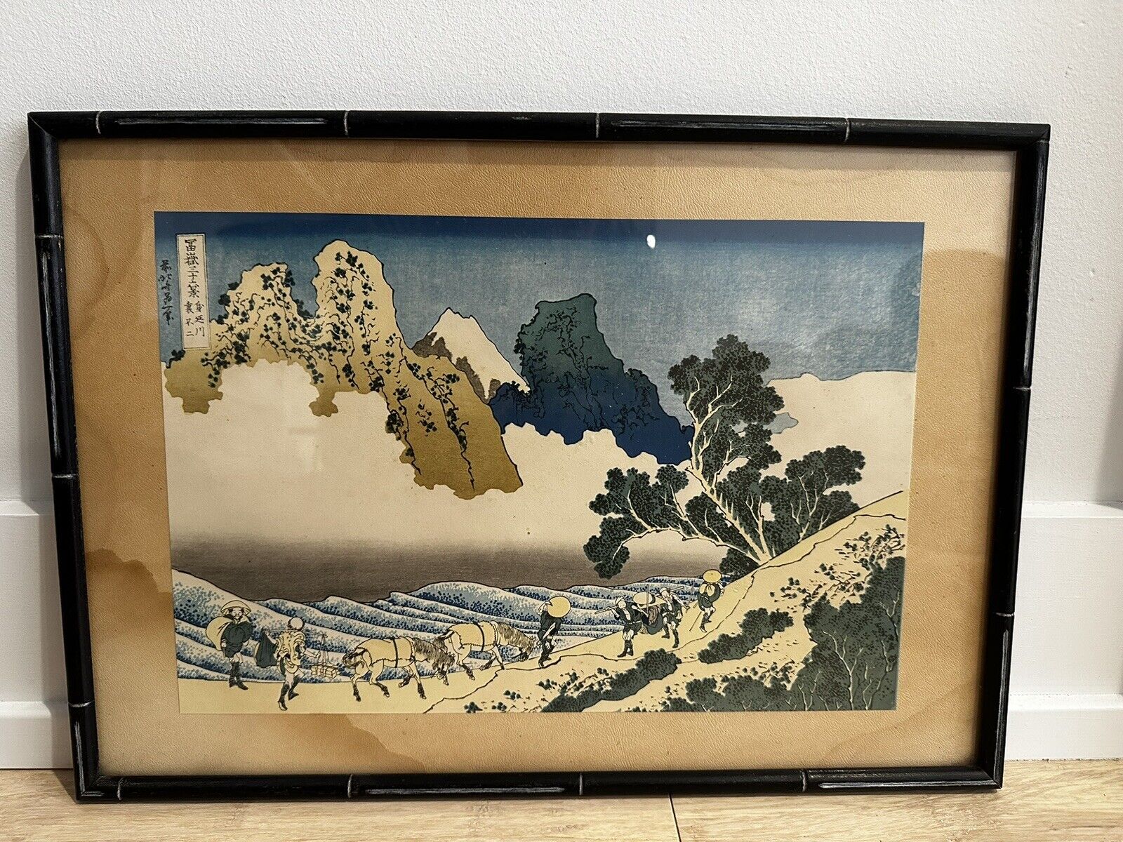 Vintage Hokusai Print of Japanese Woodblock Print Other Side of Mt. Fuji Minobu