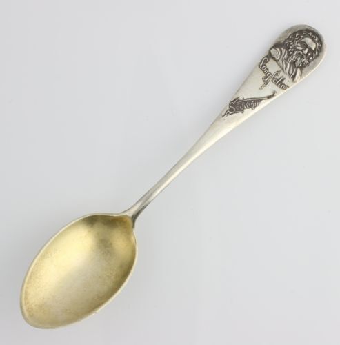 Henry W Longfellow Poet Collectors Spoon Sterling Silver Massachusetts Souvenir