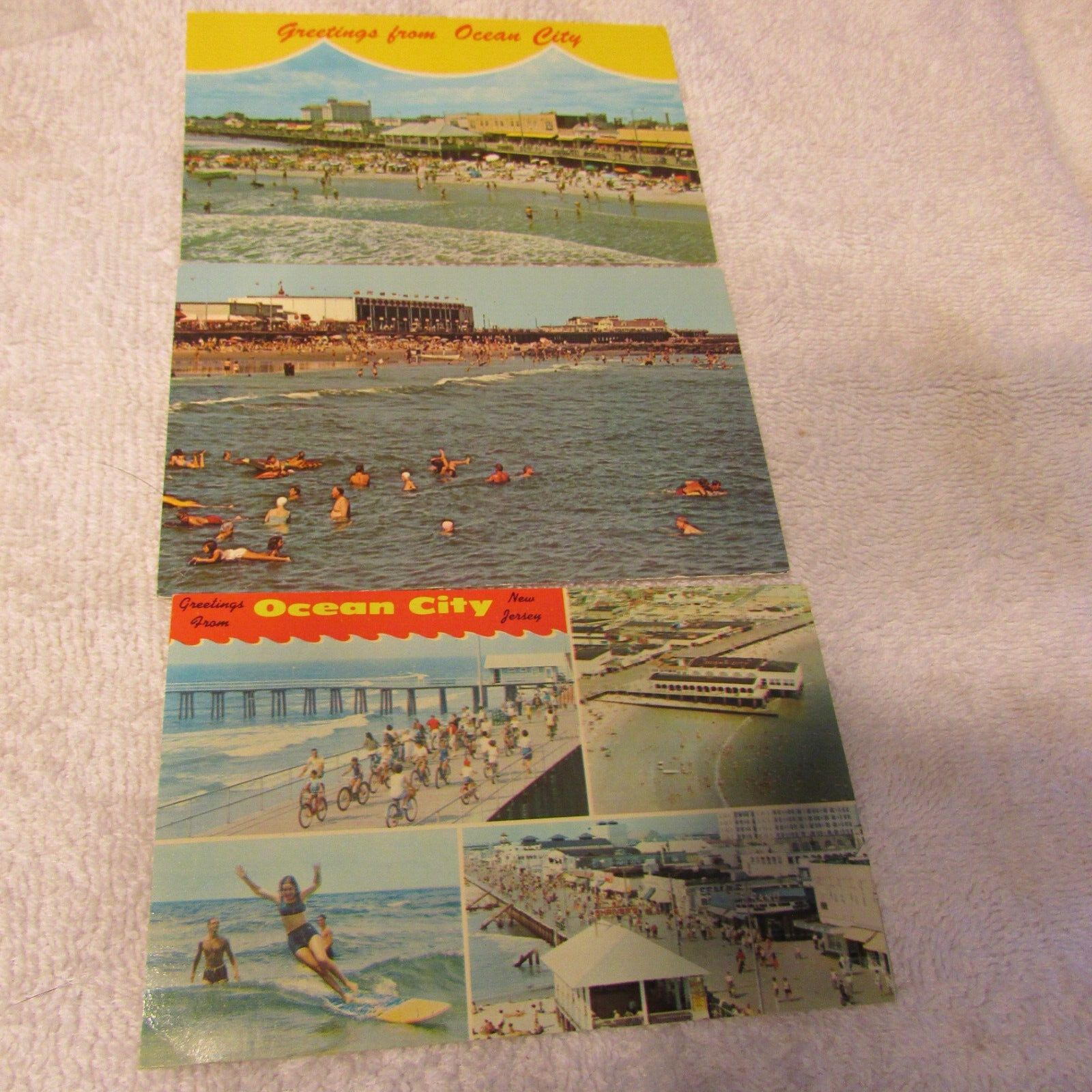 Lot of 3 Greetings Fron Ocean City New Jersey postcards