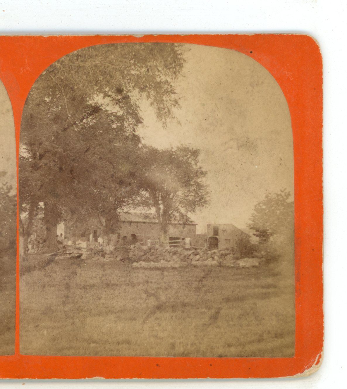 Distant View of Mill Unknown Location Stereoview