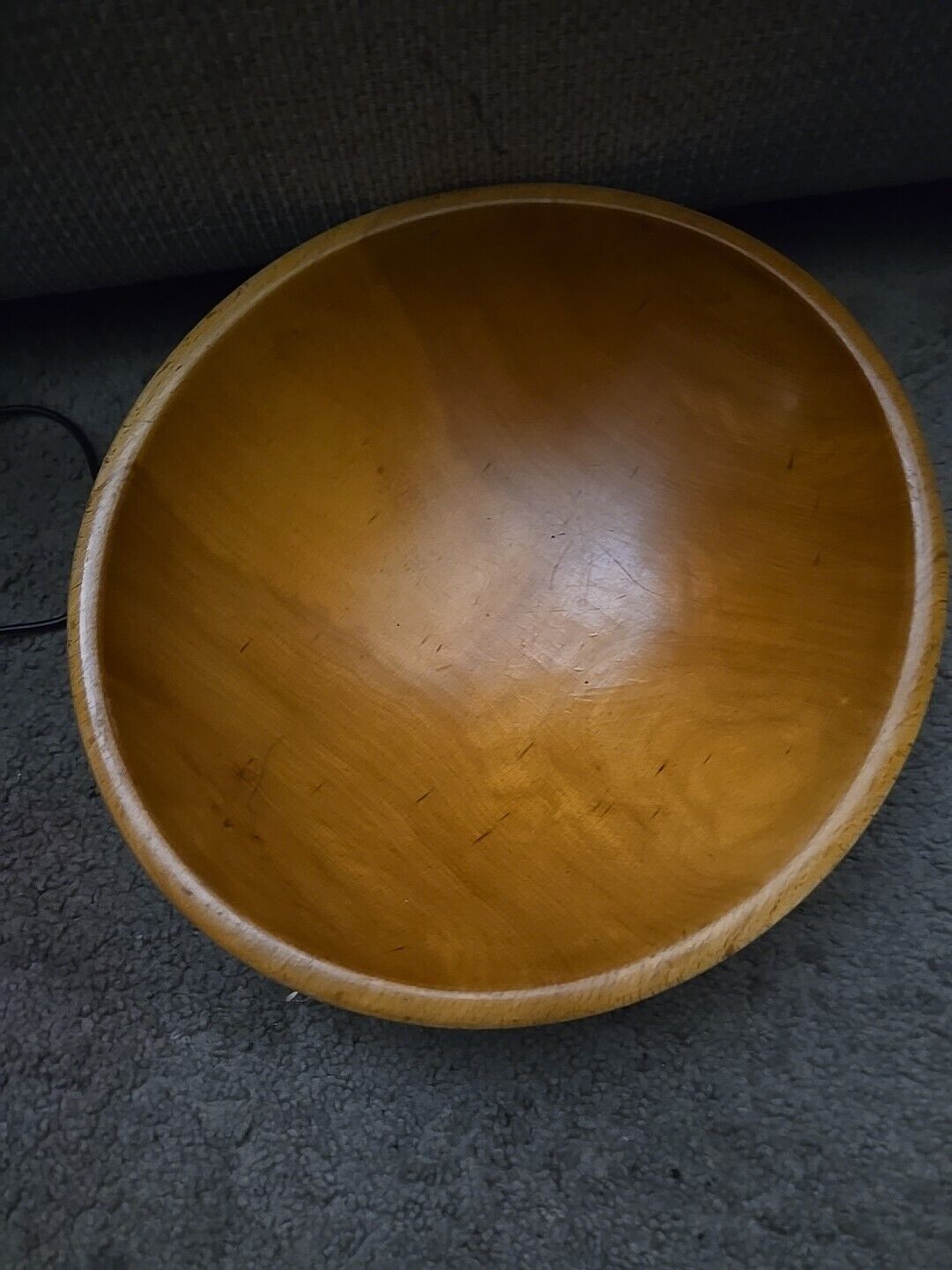 Vintage Medium Size Wood Dough Bowl Nice Patina Rustic Countrycore Decor