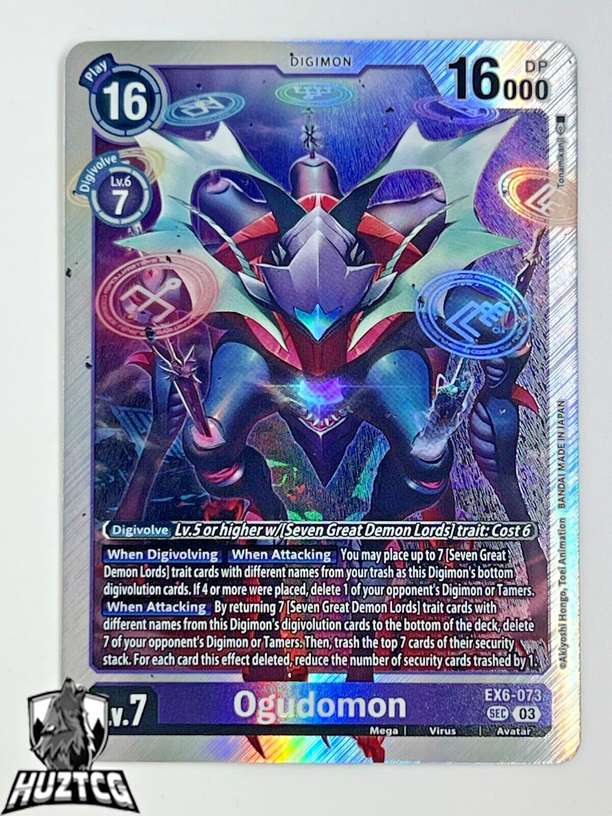 Digimon TCG - Ogudomon - EX6-073 - SEC - Secret Rare - IN HAND