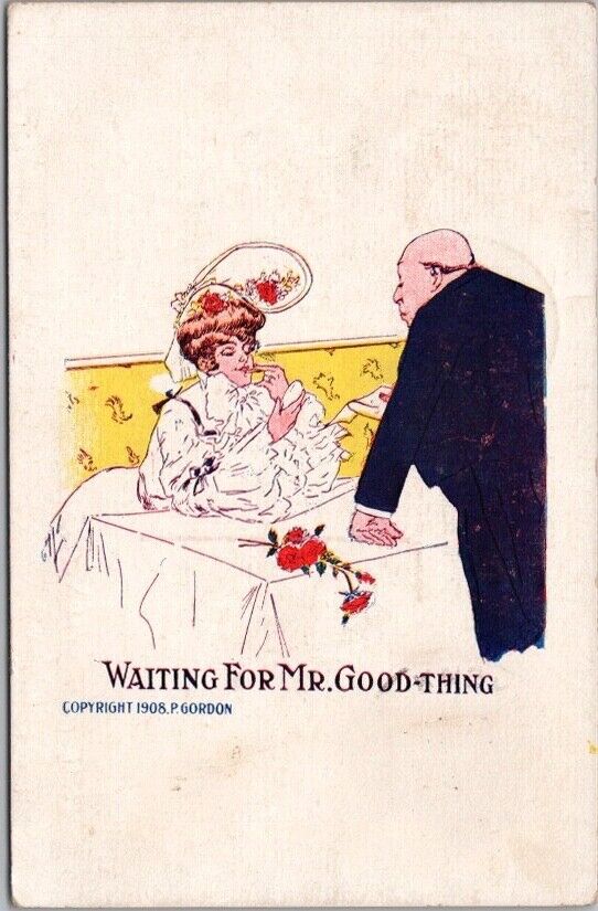 Vintage P. GORDON Comic Postcard \