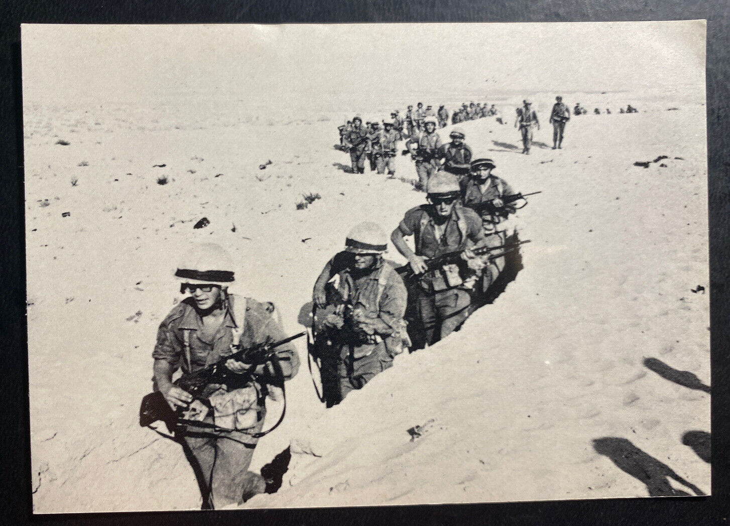 Mint Israel Real Picture Postcard RPPC 6 Days War 1967 Desert Expedition