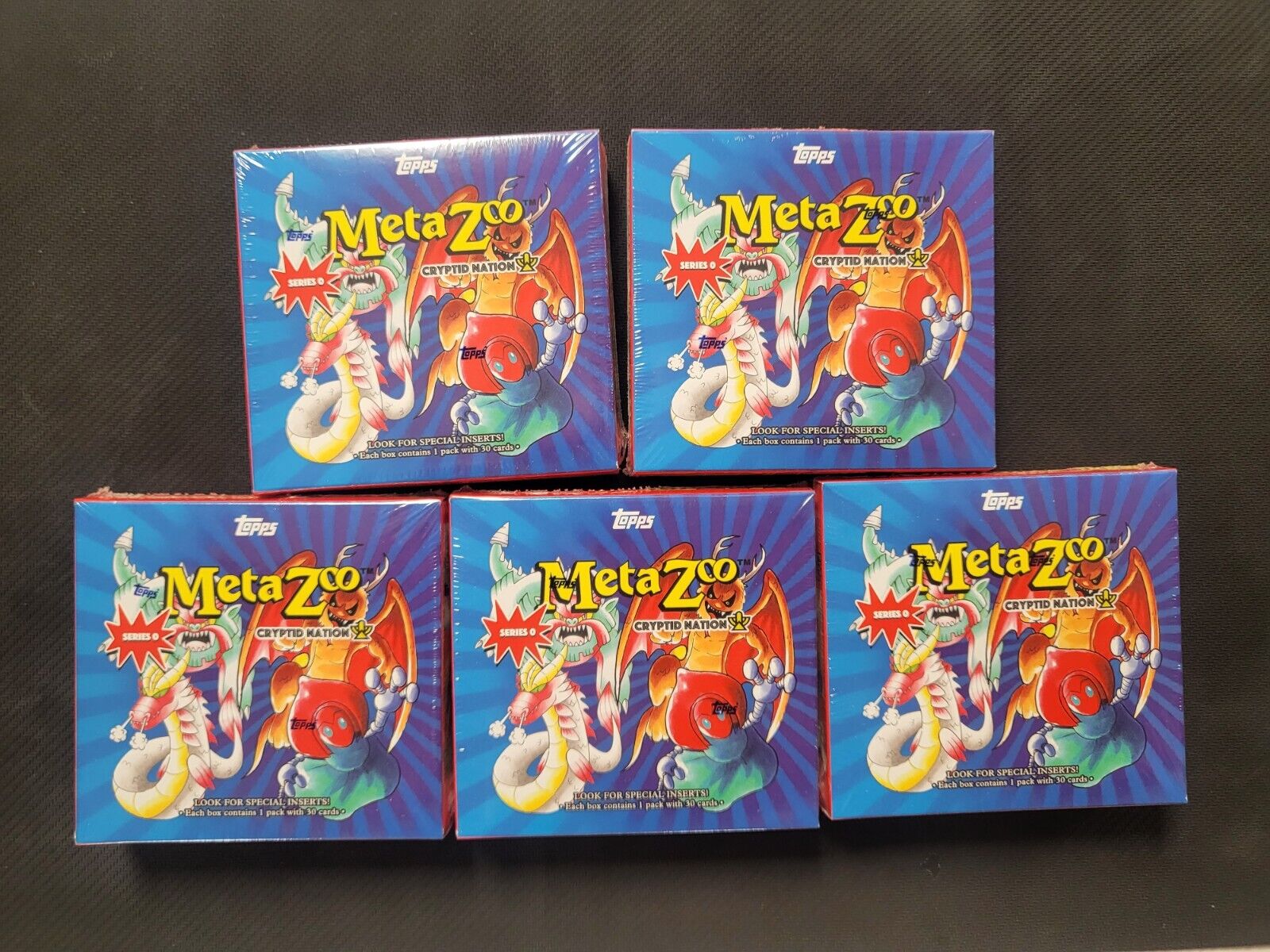 2021 Topps MetaZoo Cryptid Nation Series 0 Box 30 Card Pack LOT OF 5