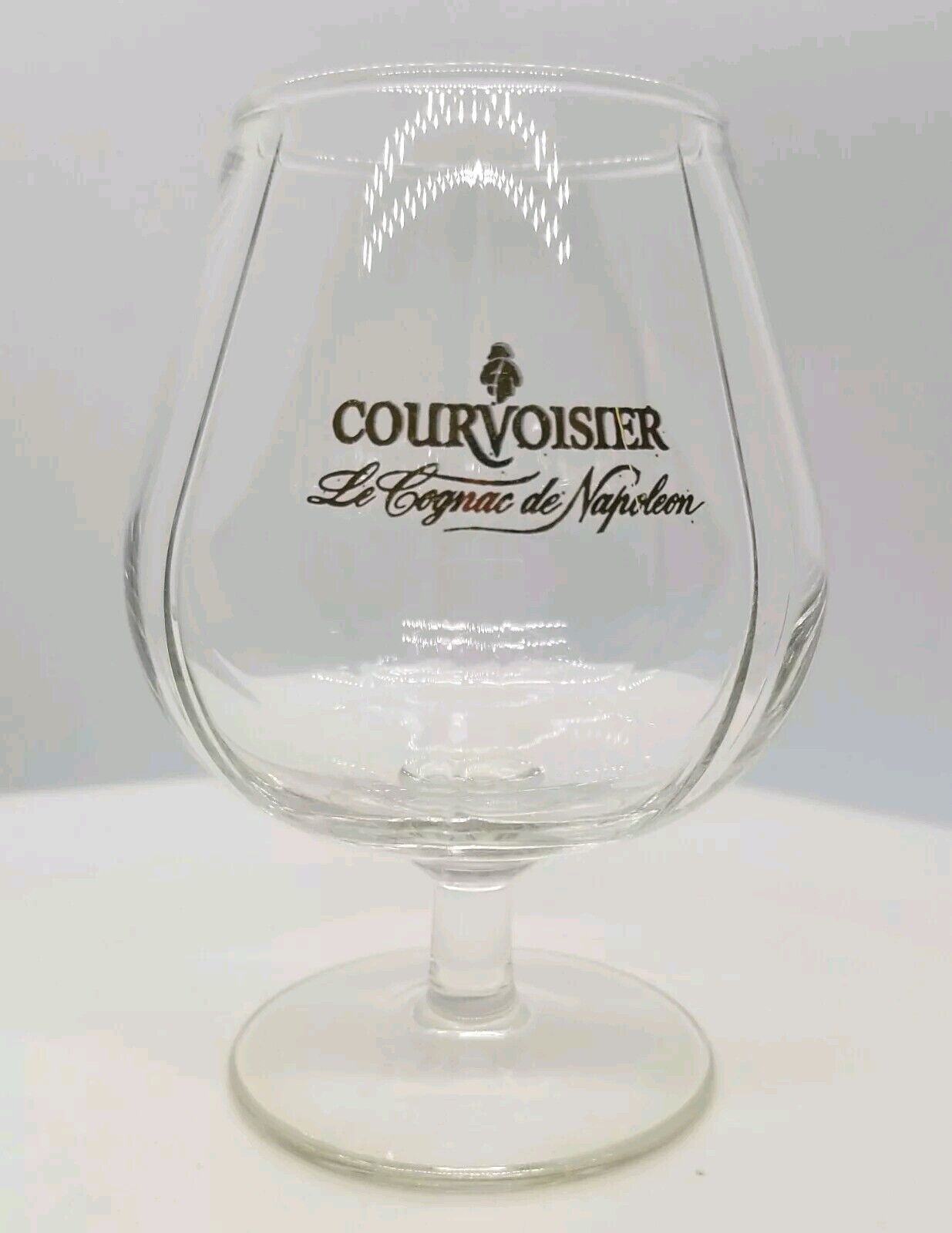 COURVOISIER Le Cognac de Napoleon Brandy Snifter 8oz Glasses Gold Logo 4.5\