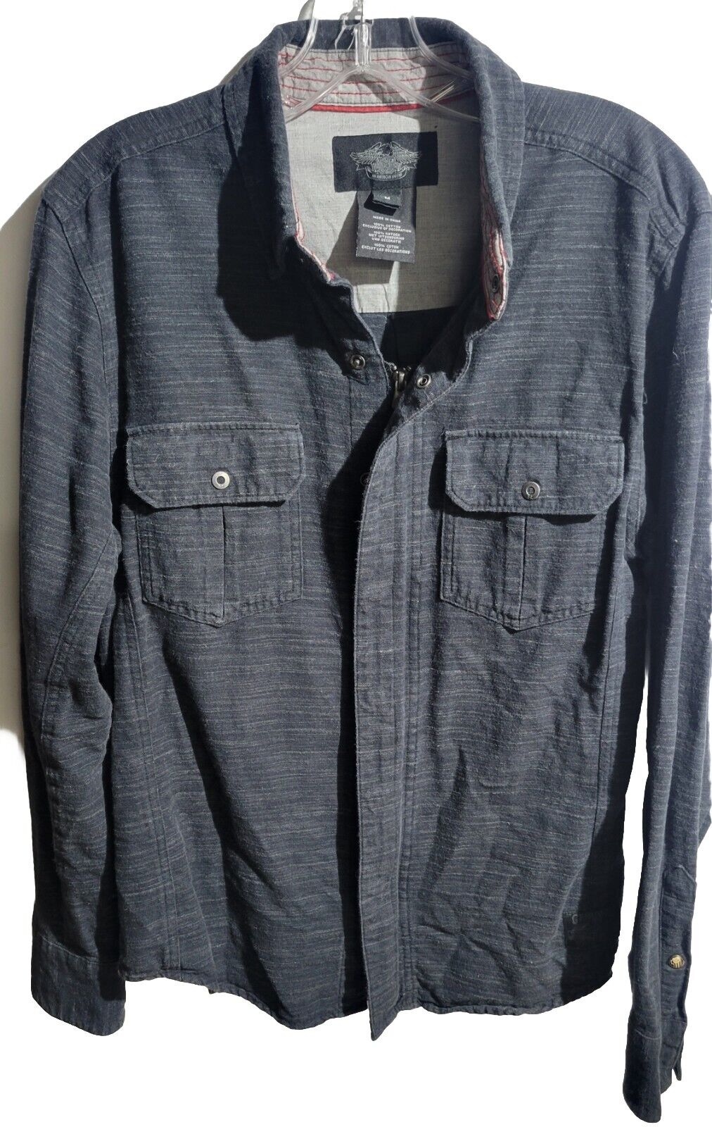 Harley Davidson Shirt/Jacket Punisher Grey Size M