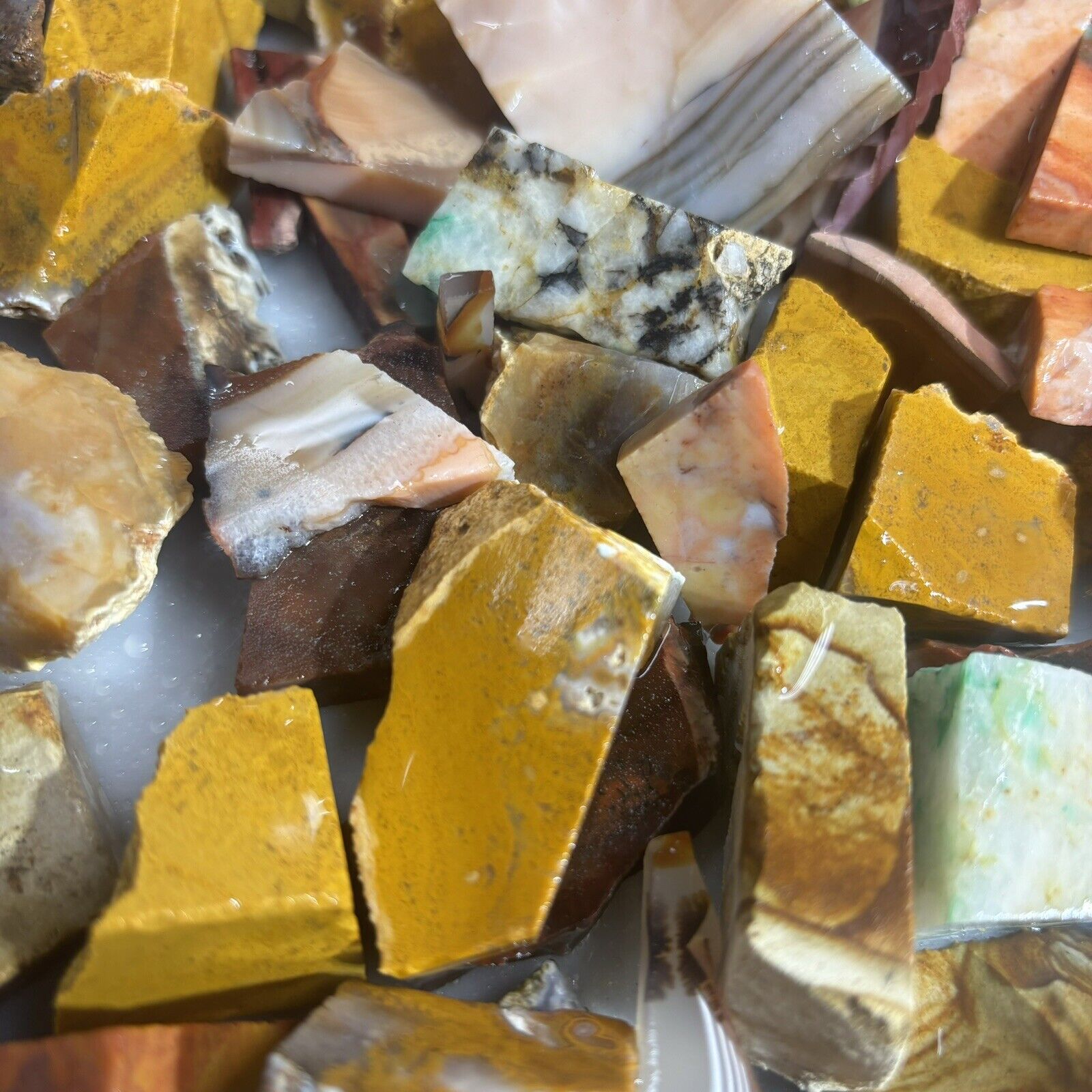 Tumble Rock Rough 2.4 lbs. Premium Jasper Agate Mix Colorful Utah Stones Scraps