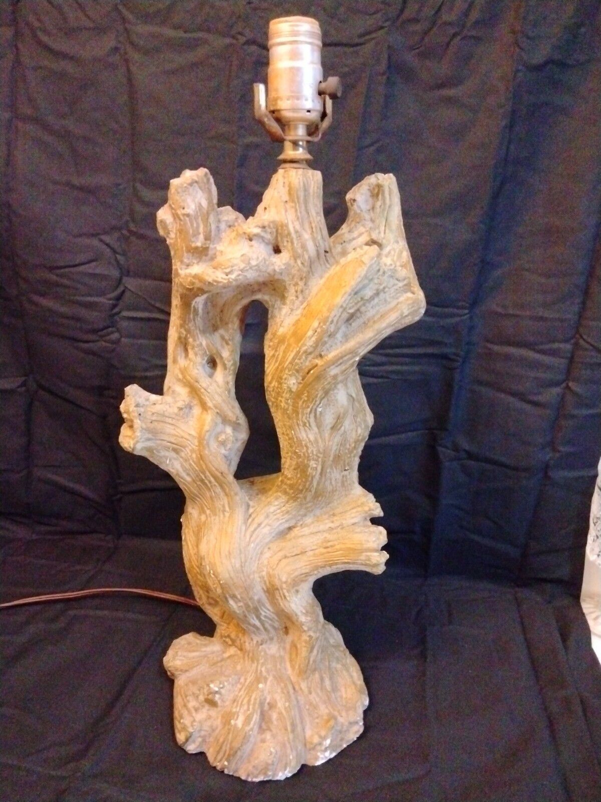 Mid Century Ceramic Driftwood Style Table Lamp - 20\