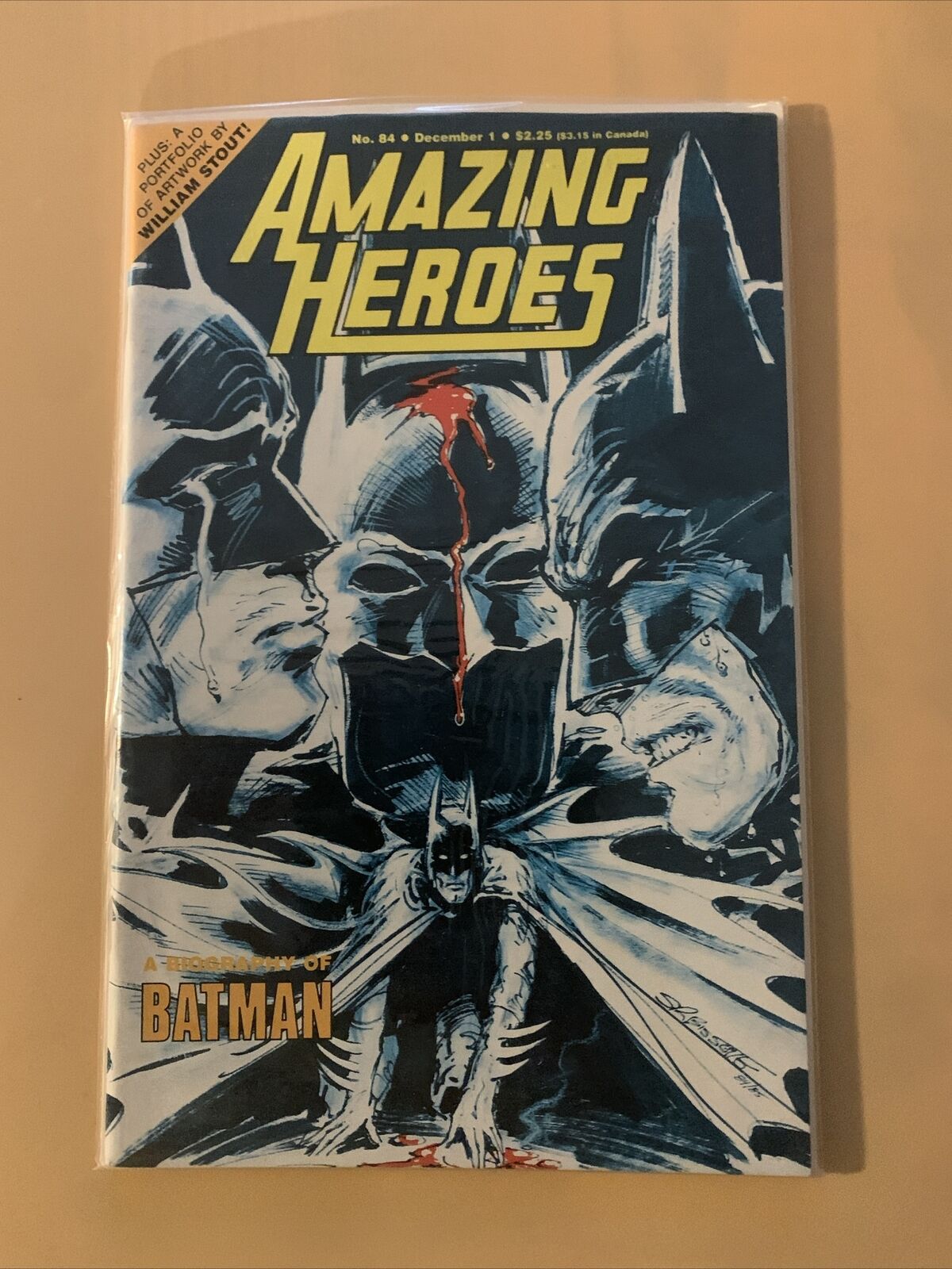 Amazing Heroes 84, Killer Steve Bissette Batman cover HTF uncirculated 1985