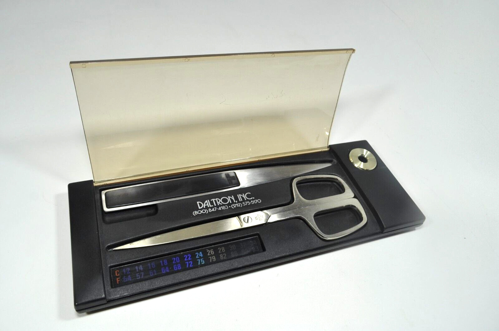 Aachen Design Desk Set 1045 Scissors Letter Opener Thermometer Germany Vintage