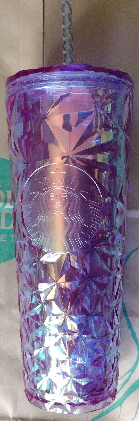 NEW Starbucks 2024 Purple Iridescent Prism Venti 24oz Tumbler