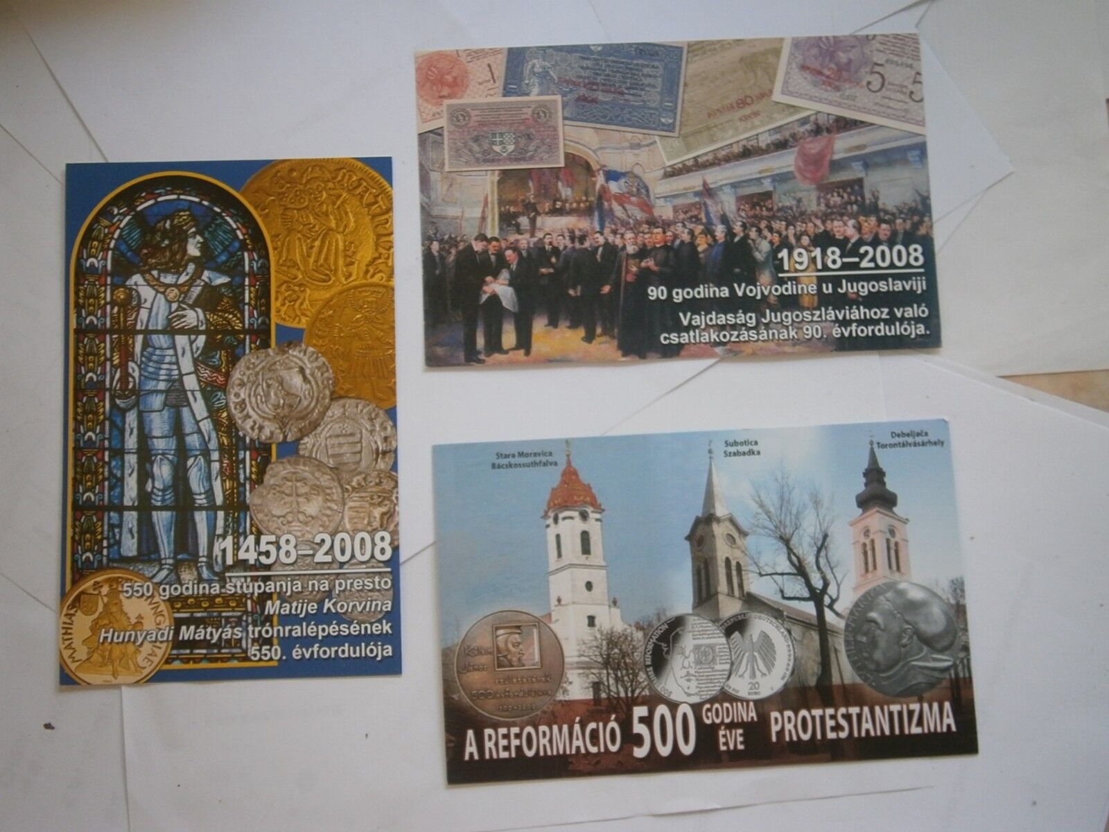 Numismatics collectors ticket postcard photo Serbia PROTESTANTISM Mátyás Hunyadi