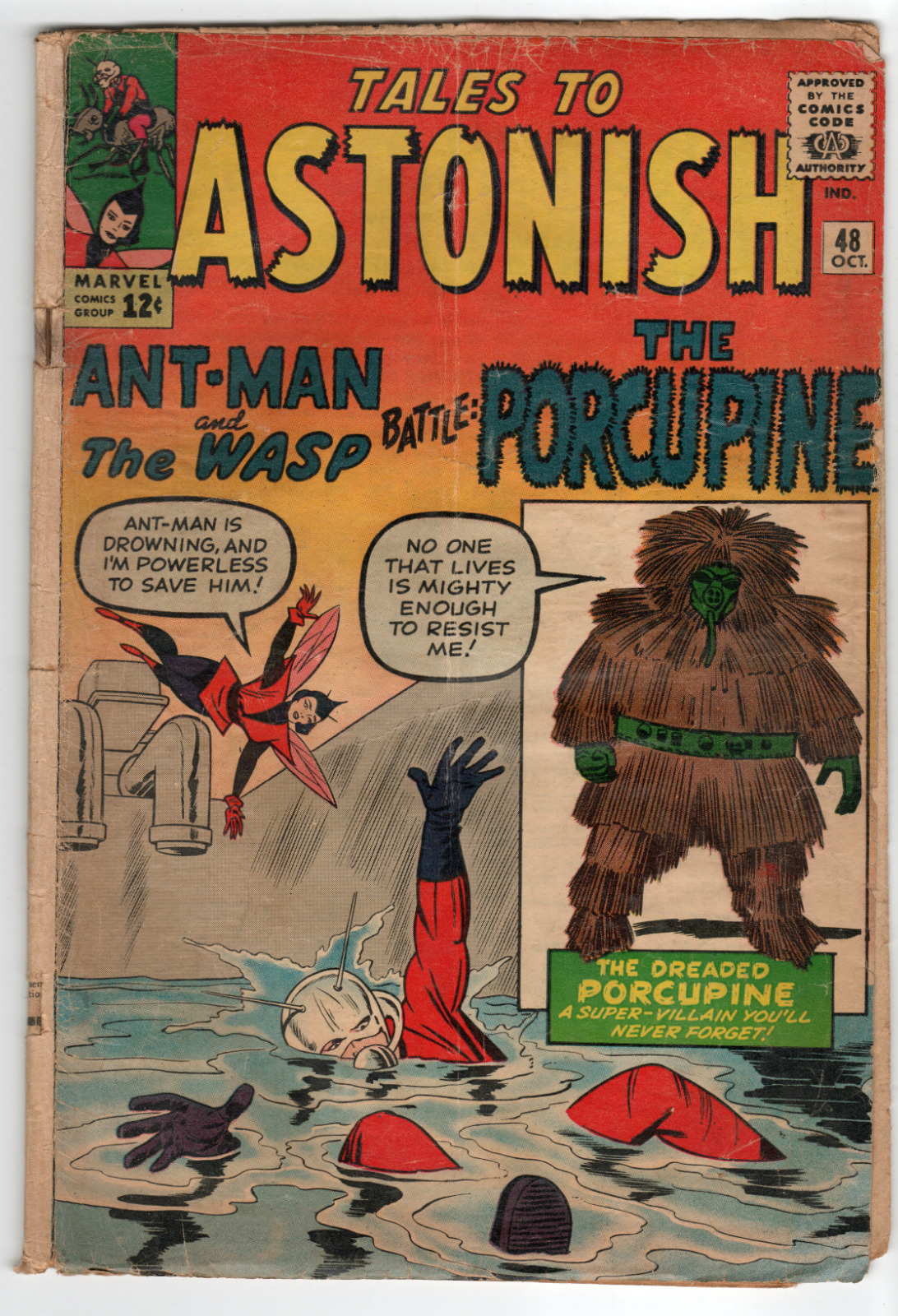 Tales to Astonish 48 Marvel Comics 1963 Ant Man Wasp 1st Porcupine SILVER AGE