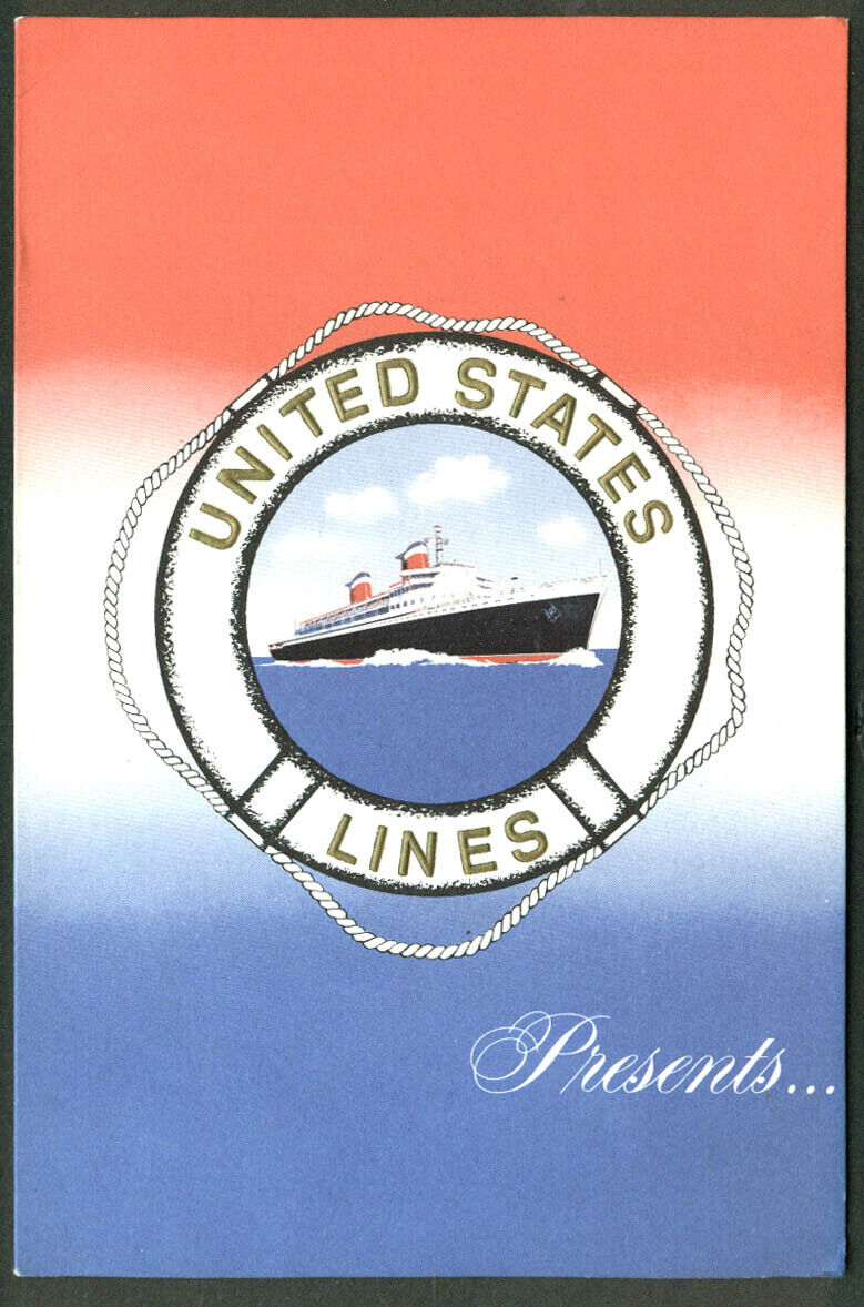 United States Lines S S United States Tropical Revue Program 2/11 1967