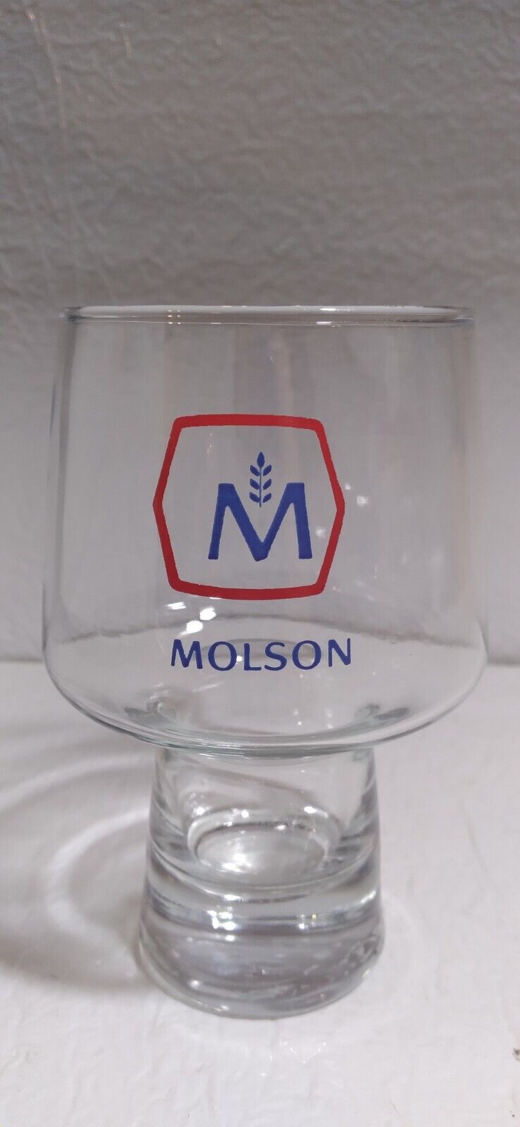 RARE VINTAGE MOLSON BEER GLASS HEXAGON \