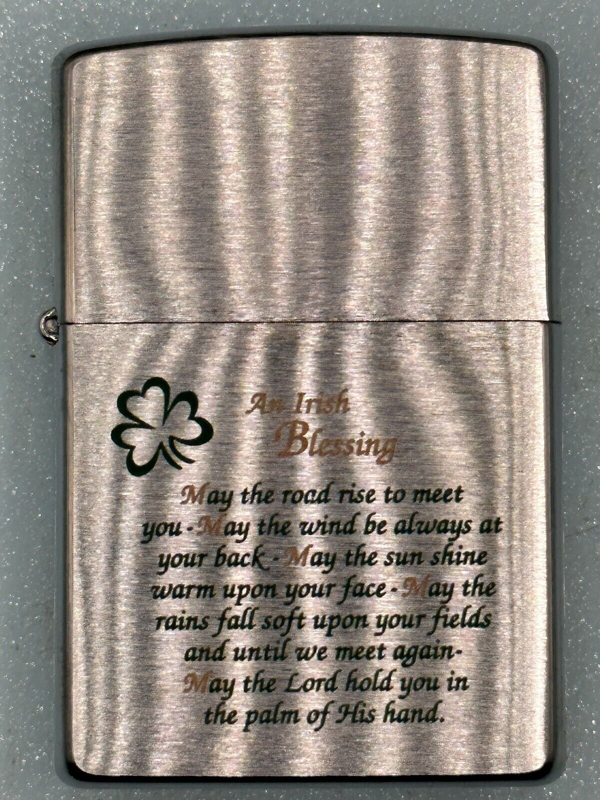 Vintage 1999 An Irish Blessing Chrome Zippo Lighter NEW